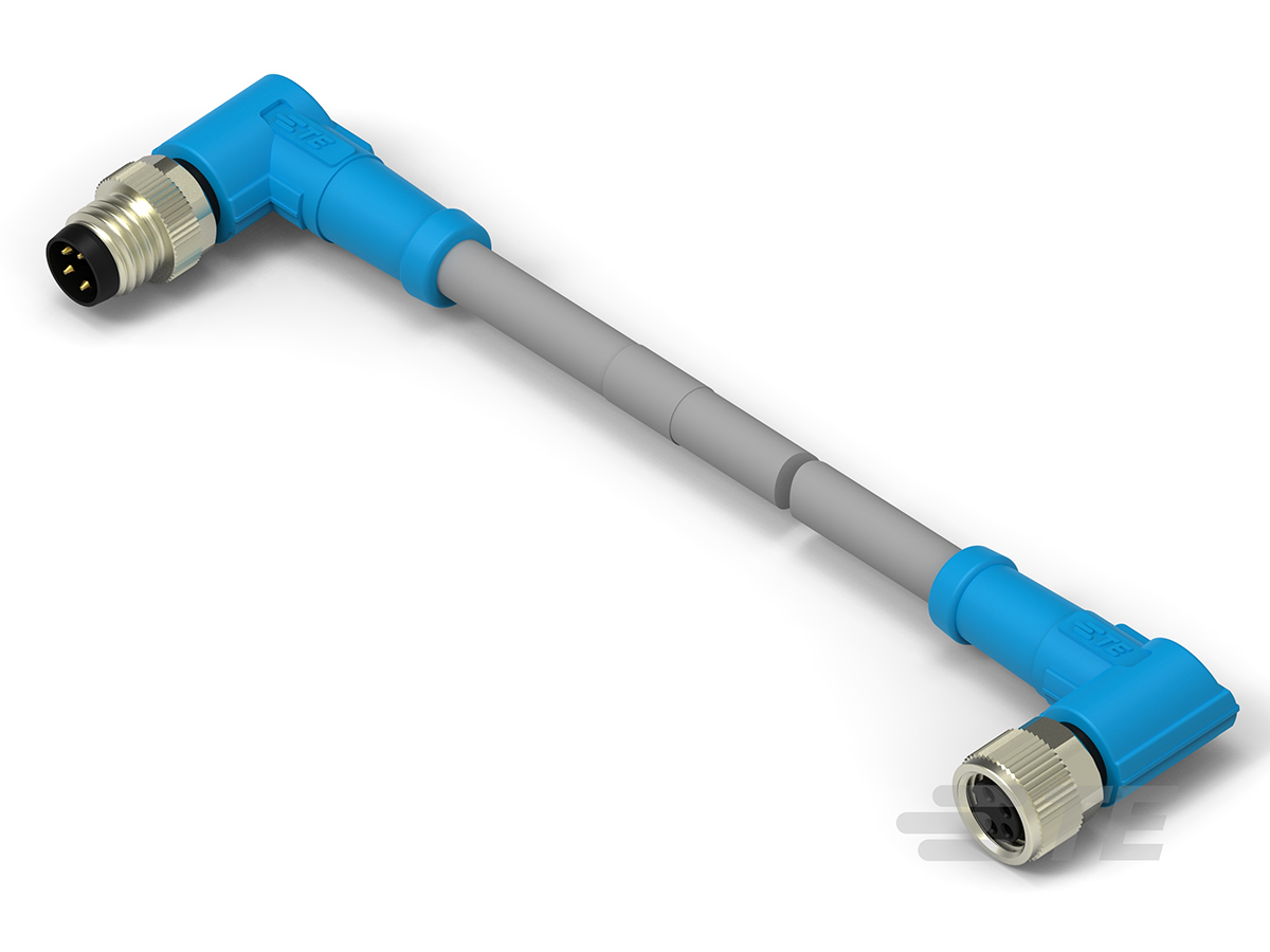 TE Connectivity Male/Female 4 way M8 to 4 way M8 Sensor Actuator Cable, 500 mm