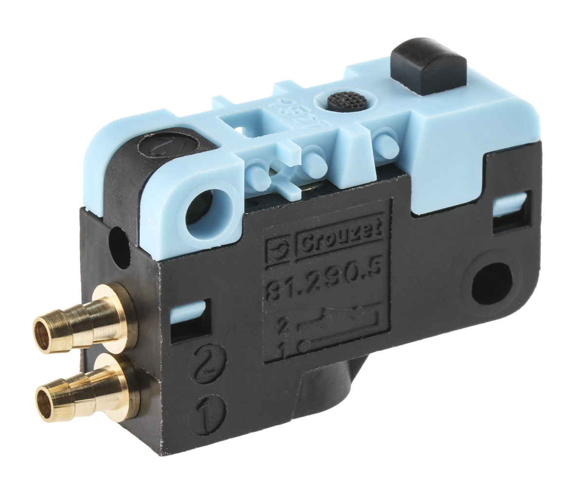 Crouzet Plunger Pneumatic Relay Pneumatic Manual Control Valve 81 Series, 2.5mm, III B