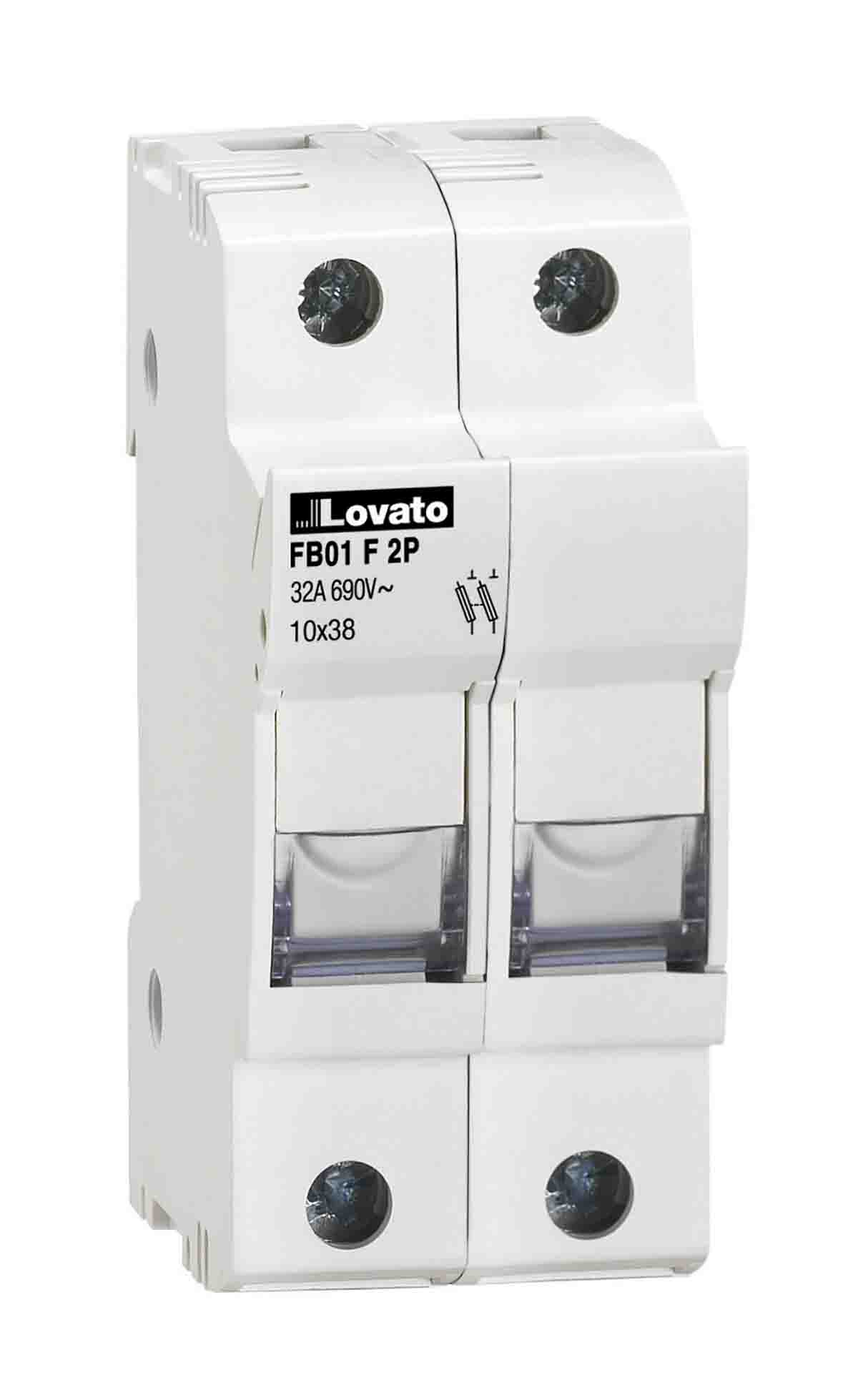 Lovato 32A Rail Mount Fuse Holder, 2P, 690V ac