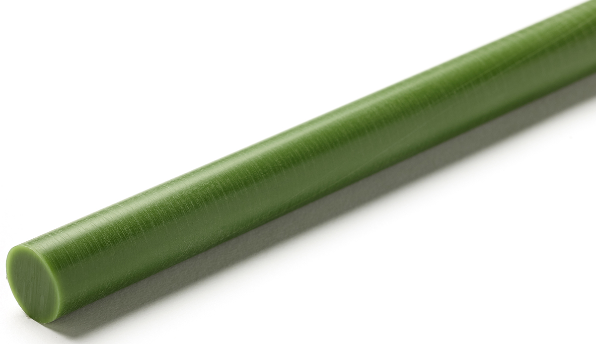 RS PRO Green Nylon Rod, 1m x 15mm Diameter