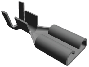 TE Connectivity FASTIN-FASTON .250 Uninsulated Female Spade Connector, Receptacle, 6.35mm Tab Size, 1mm² to 2.5mm²