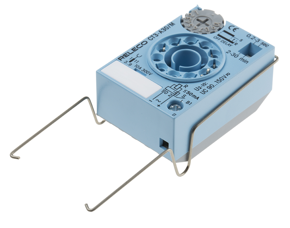 Releco CT3-A Series Plug In Timer Relay, 90 → 150V ac/dc, 0.2 → 30 min, 0.2 → 30s, 1-Function