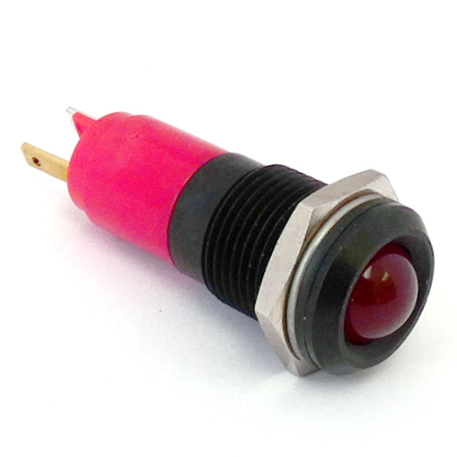 CML Innovative Technologies 1922X Series Red Panel Mount Indicator, 24V c.c., 14mm Mounting Hole Size, Solder Tab