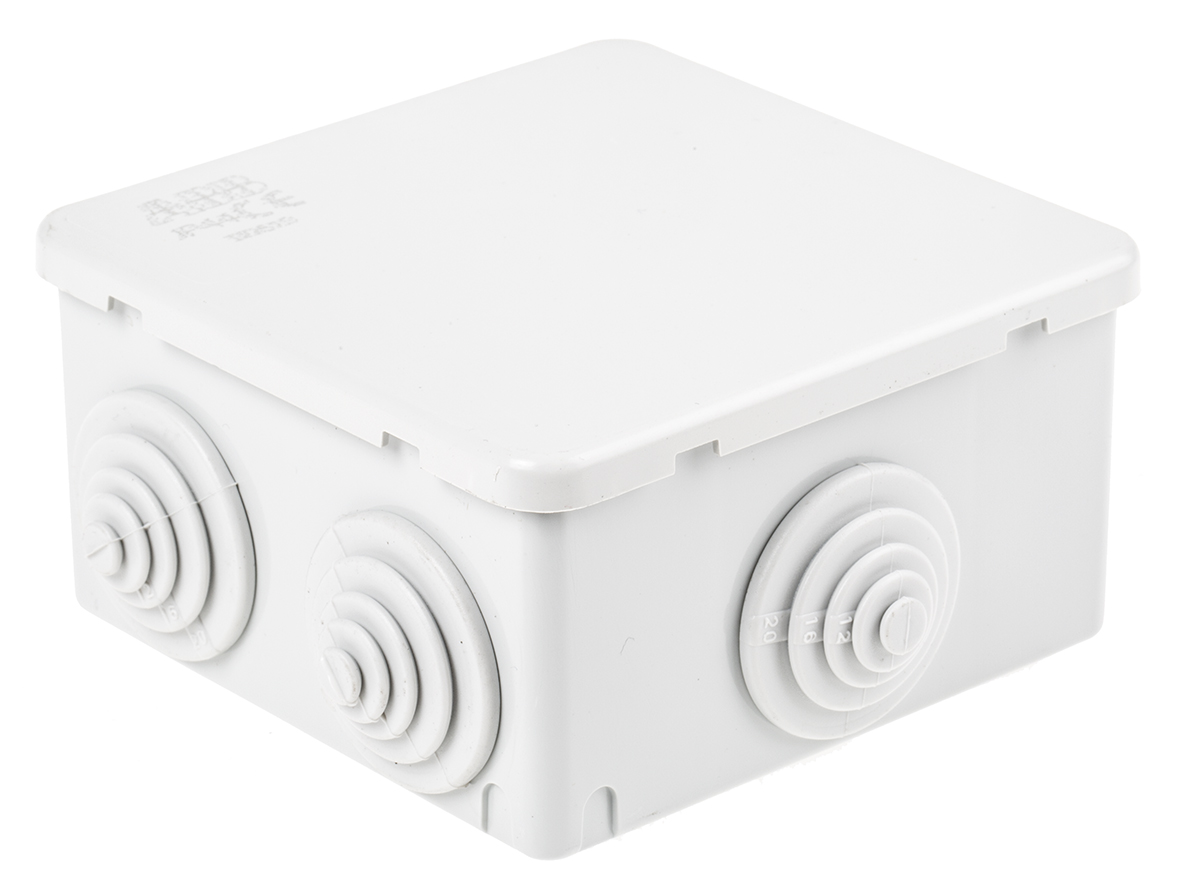 ABB Grey Thermoplastic Junction Box, IP44, 80 x 80 x 40mm