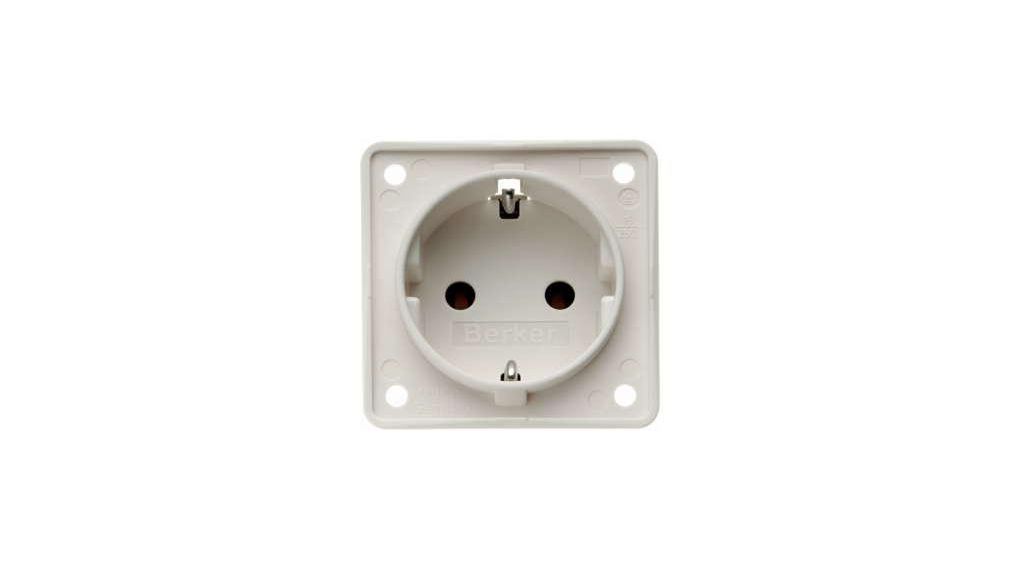 Berker 941 White Plug Socket, 16A, Type F - German Schuko