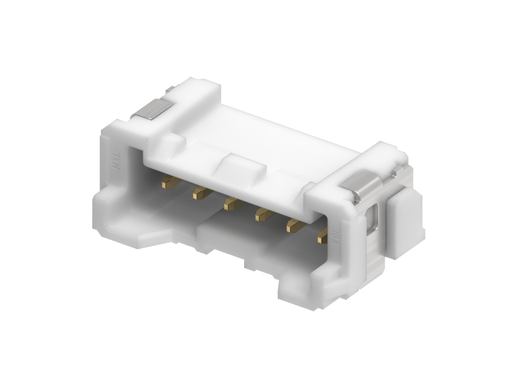 Molex 50557 Series Right Angle Surface PCB Header, 6 Contact(s), 2 mm Pitch, 1 Row, Shrouded