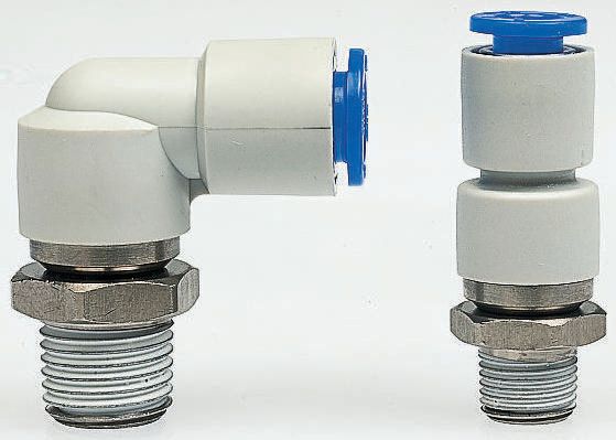 SMC KS Series, R 1/4, Threaded-to-Tube Connection Style