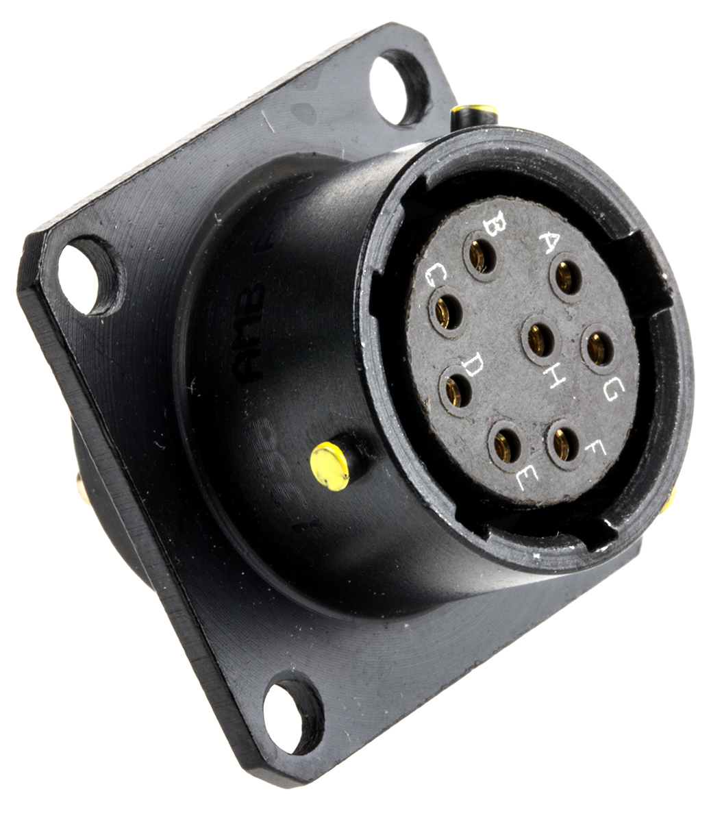 Amphenol Limited, 62LC, Copper 8 Way Panel Mount MIL Spec Circular Connector, Socket Contacts,Shell Size 12, Bayonet