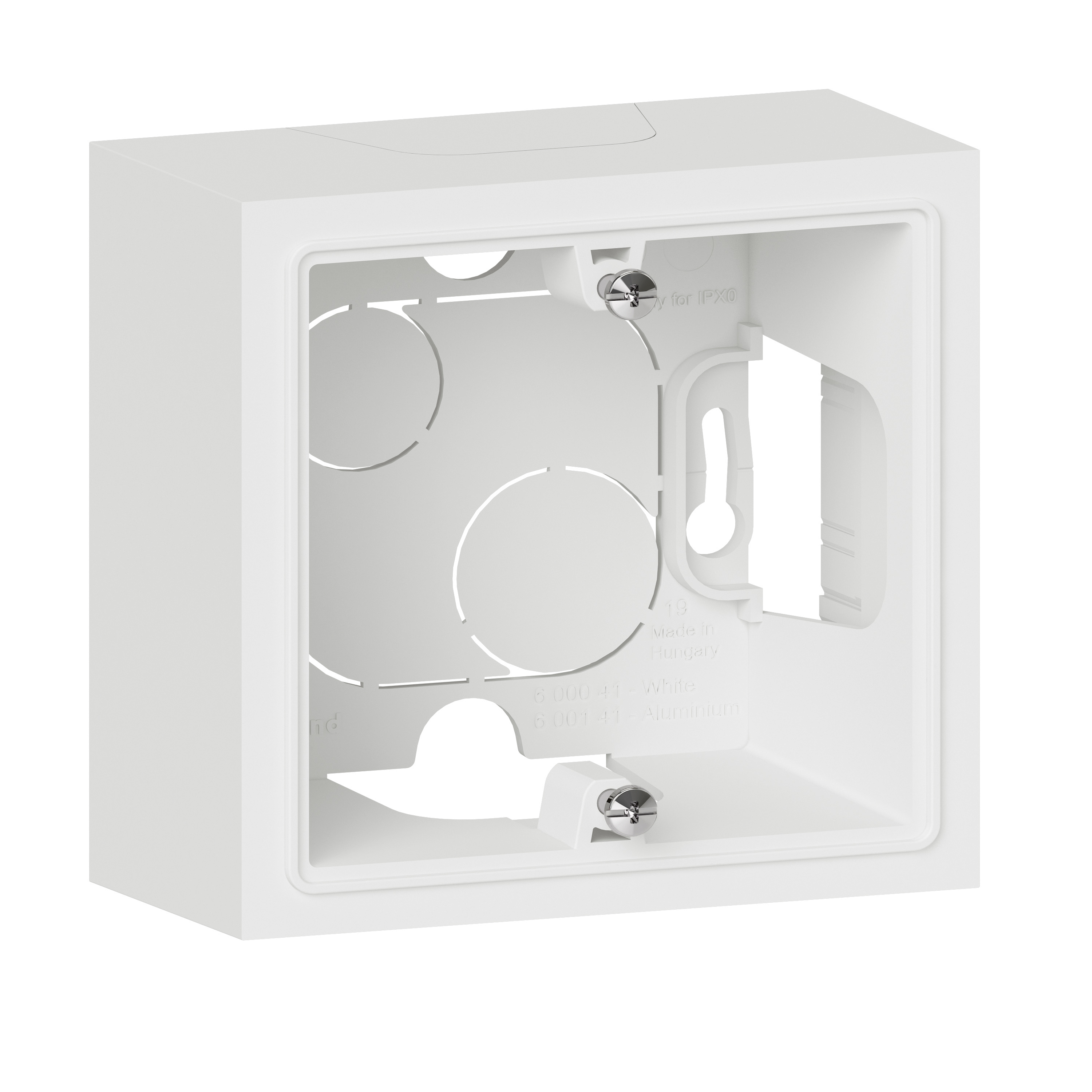 Legrand 6000 White Aluminium Back Boxes, IP44, Flush Mount Mount, 1 Gangs, 48.5 x 88mm