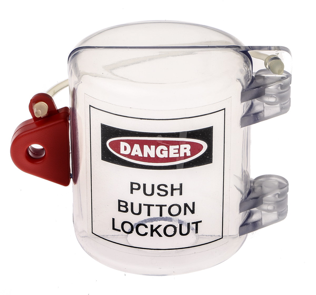 RS PRO Clear 1-Lock Polycarbonate, ABS, RANDOM Push Button Lockout, 7.25mm Shackle
