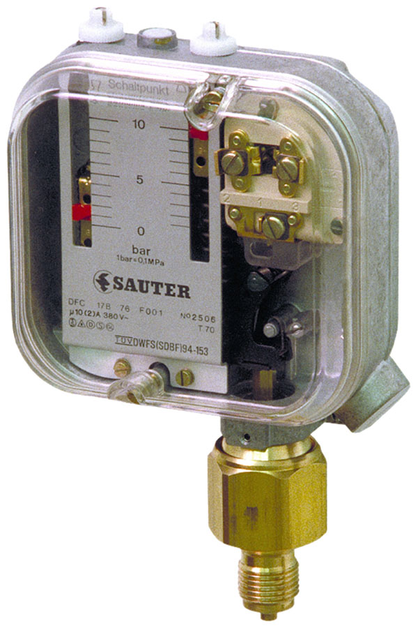 SAUTER REGULATION Pressure Sensor, 50V, IP44 100bar