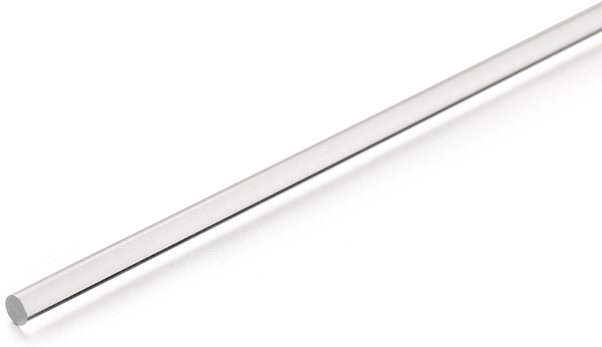 RS PRO Clear Acrylic Rod, 1m x 25mm Diameter