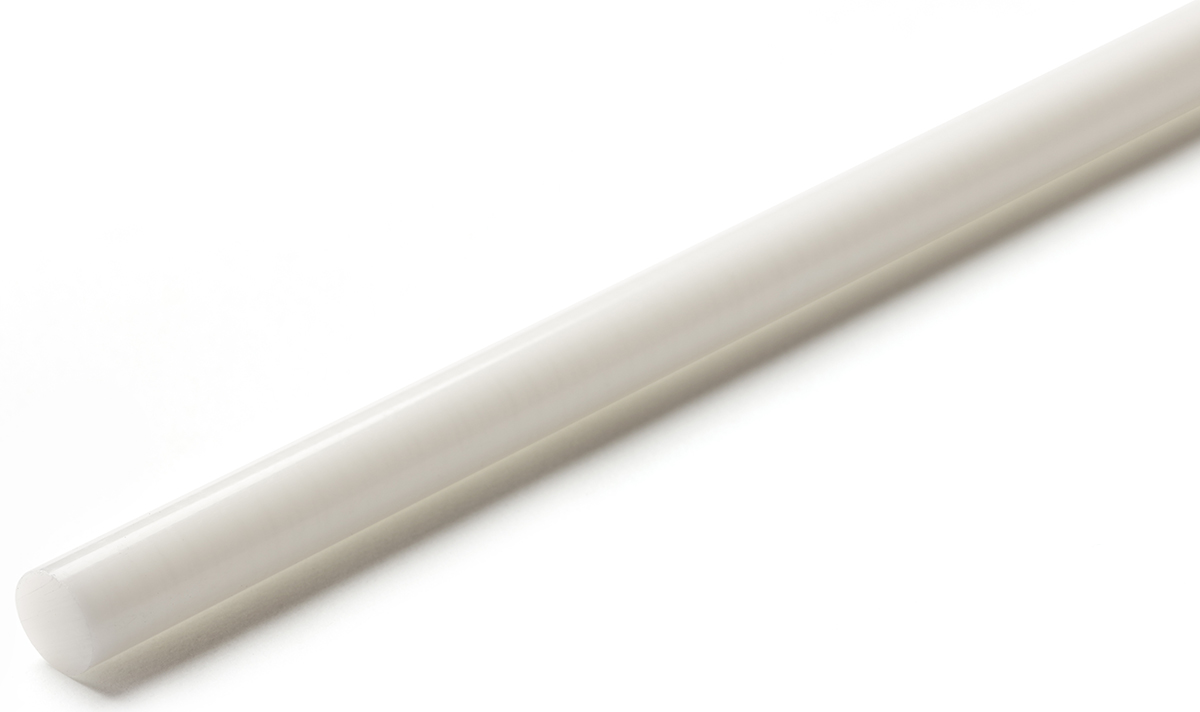 RS PRO White Acetal Rod, 1m x 70mm Diameter
