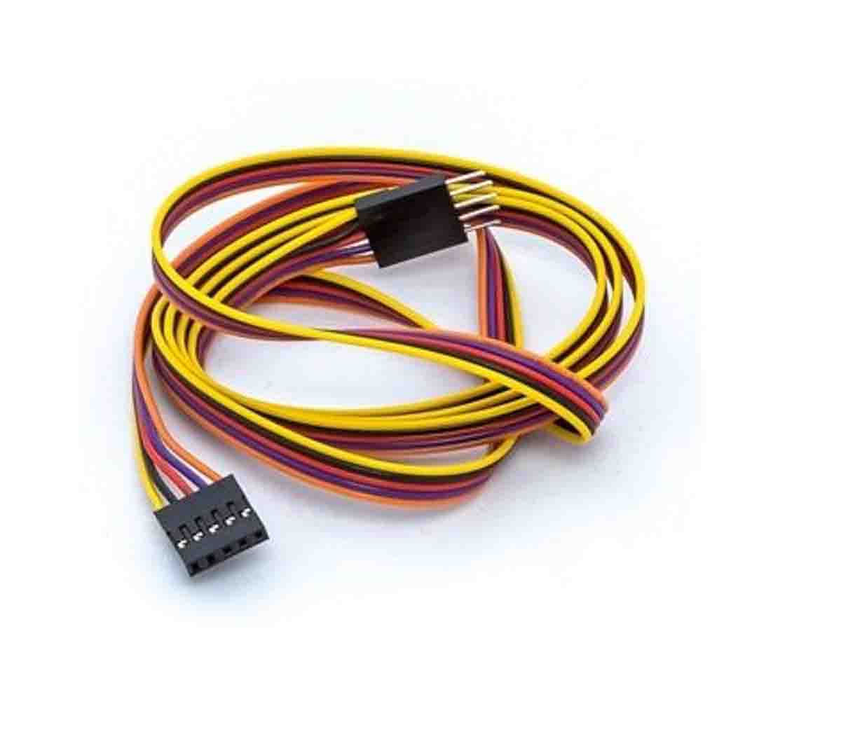 Pextensioncable, 1000mm Insulated Breadboard Jumper Wire Kit in Black, Orange, Purple, Red, Yellow