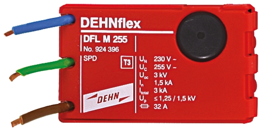Dehn, DFL Surge Arrester 255 V ac Maximum Voltage Rating 3kA Maximum Surge Current Surge Arrester