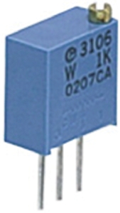 1MΩ, Through Hole Trimmer Potentiometer 0.5W Top Adjust Bourns, PV36