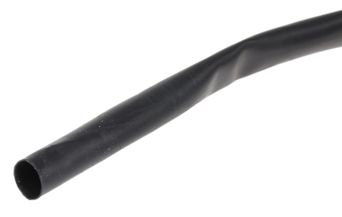 TE Connectivity Heat Shrink Tube, Black 4.8mm Sleeve Dia. x 9m Length 2:1 Ratio, LSTT Series