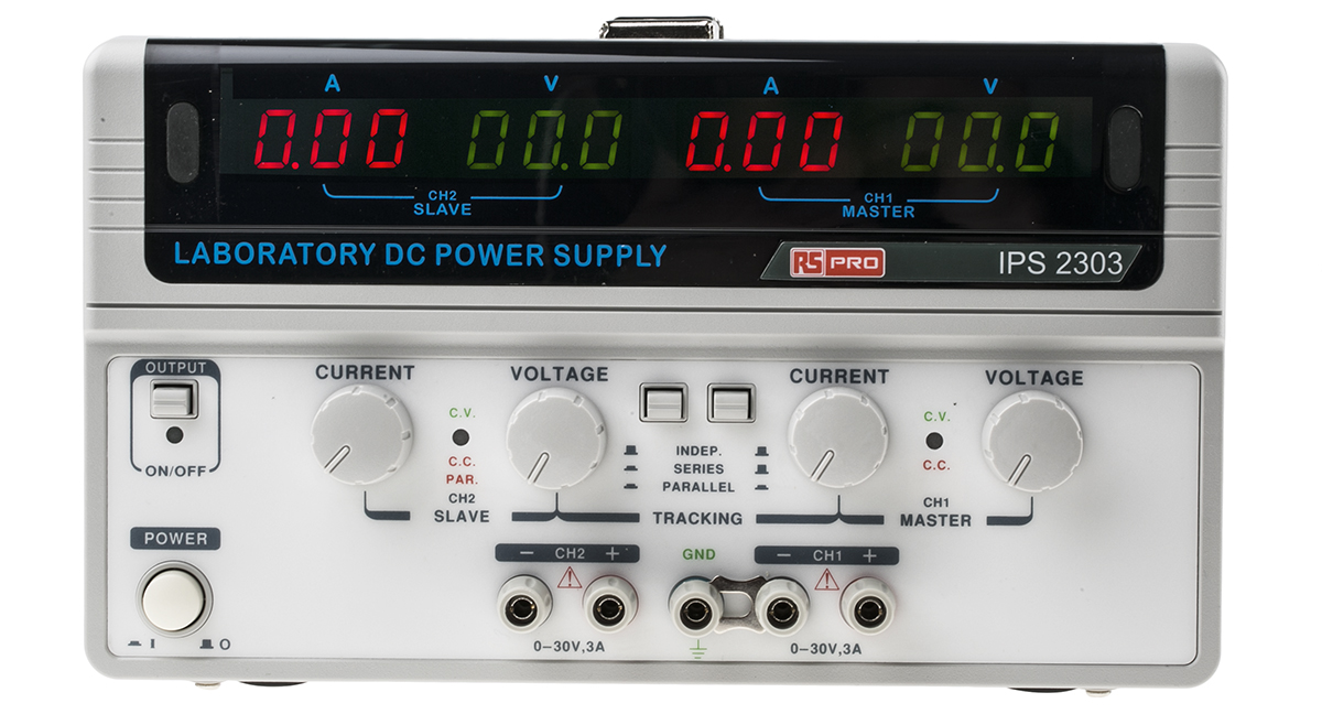 RS PRO Digital Bench Power Supply, 2 x 0 → 30V, 2 x 0 → 3A, 2-Output, 180W - UKAS Calibrated