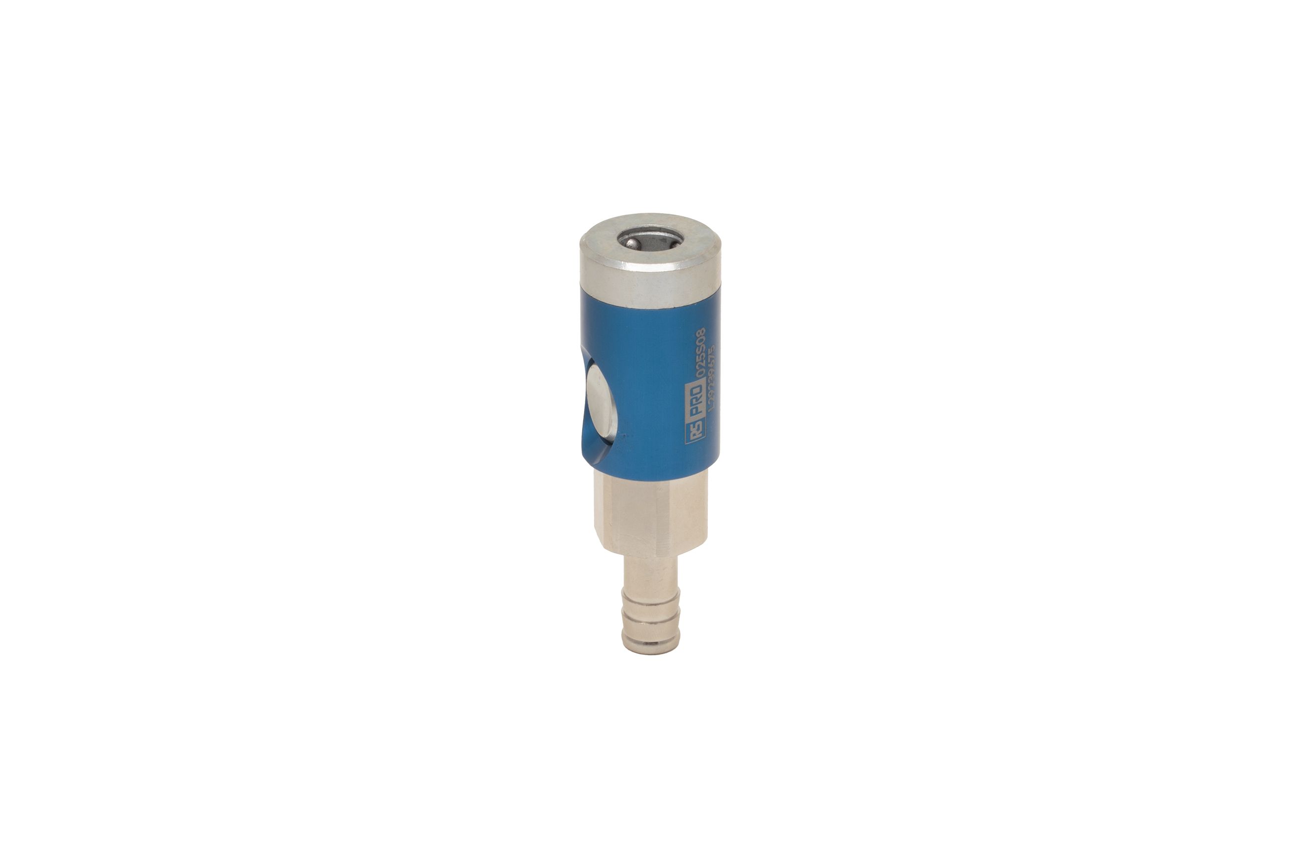 RS PRO Aluminium, Brass, Steel Female Pneumatic Quick Connect Coupling, 10mm Hose Barb