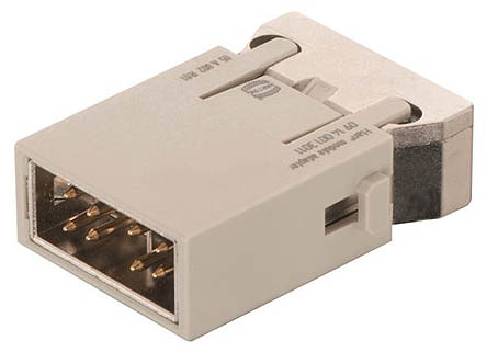 HARTING Heavy Duty Power Connector Module, 10A, Male, Han-Modular Series, 4 Contacts