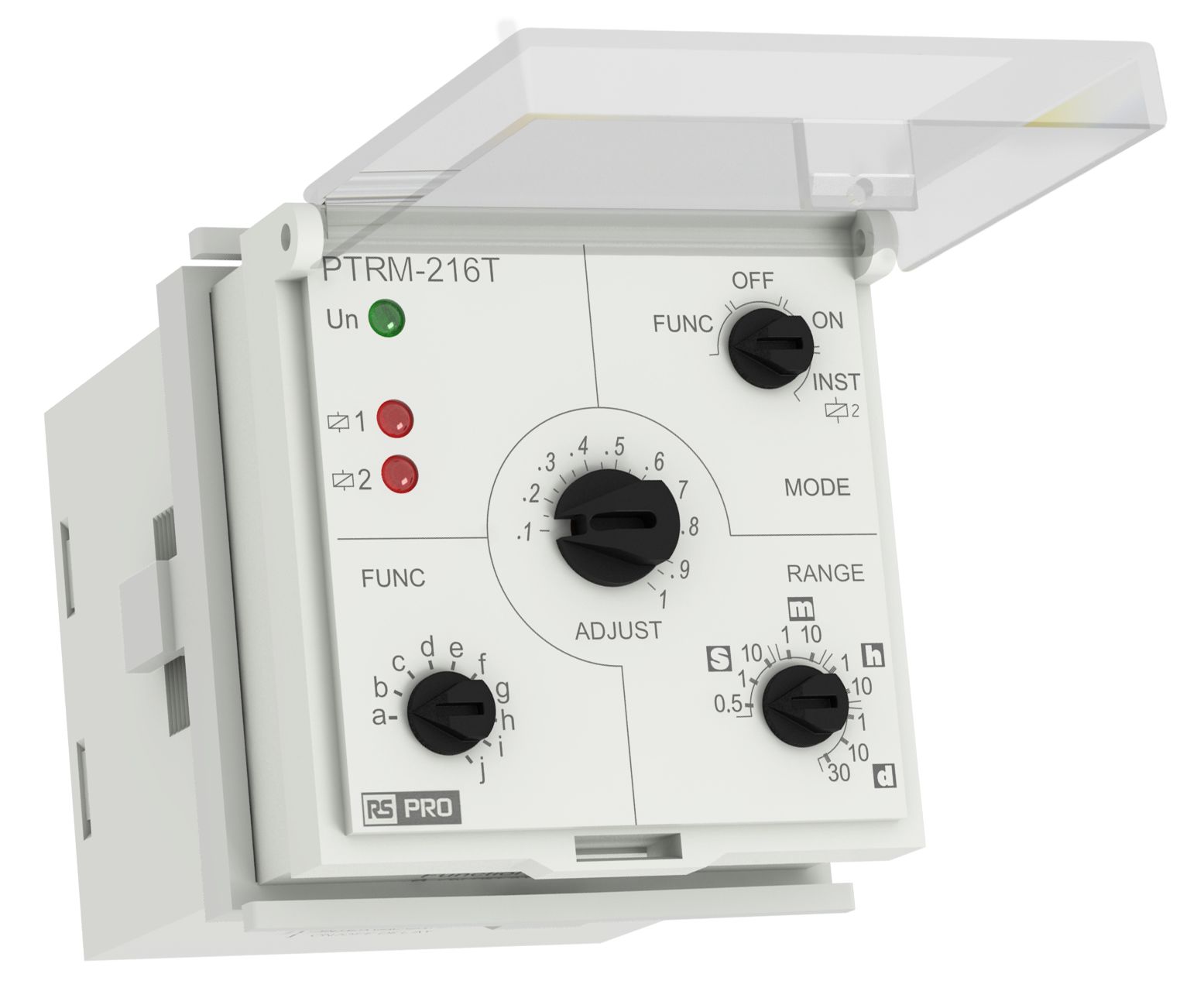 RS PRO Socket Mount Timer Relay, 12 → 240V ac/dc, 2-Contact, 50 m/s → 30days, 10-Function, SPDT
