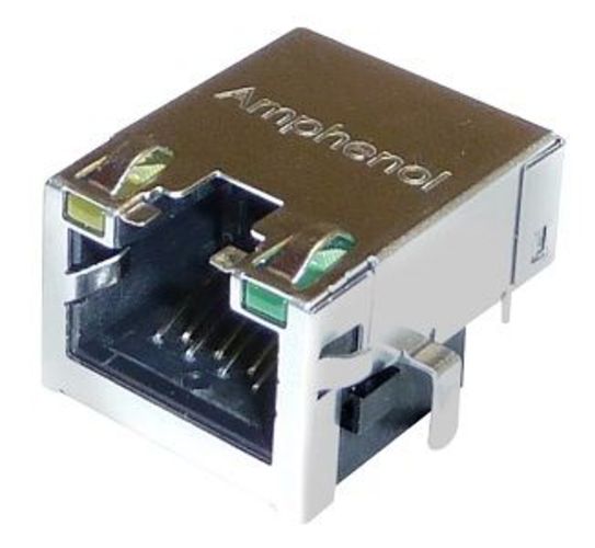 Amphenol Communications Solutions RJE72 Series Female RJ45 Connector, PCB Mount, Cat5e 1 Port 8P8C -Way