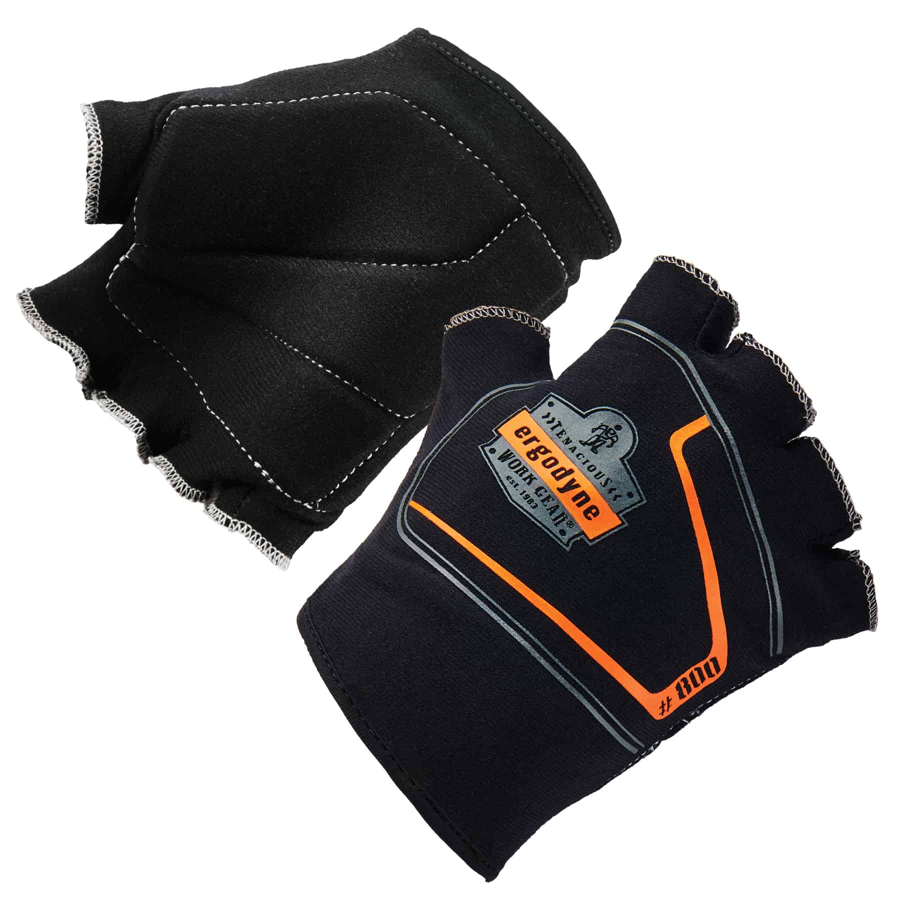 Ergodyne ProFlex 800 Black Cotton Spandex Work Gloves, Size 7