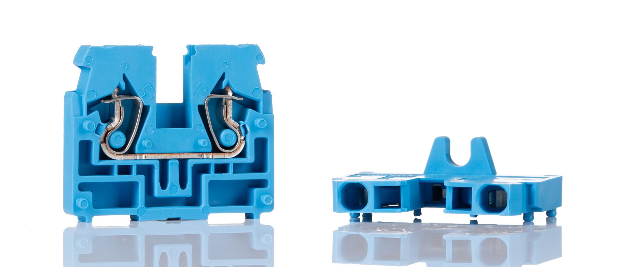 WAGO 869-354 869 Series Blue, 2.5mm², Single-Level, Cage Clamp Termination, ATEX, IECEx