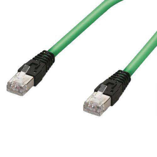 F Lutze Ltd, 300mm Cat5, Green RJ45 to Male RJ45 Male, Shielded, Terminated PVC Sheath