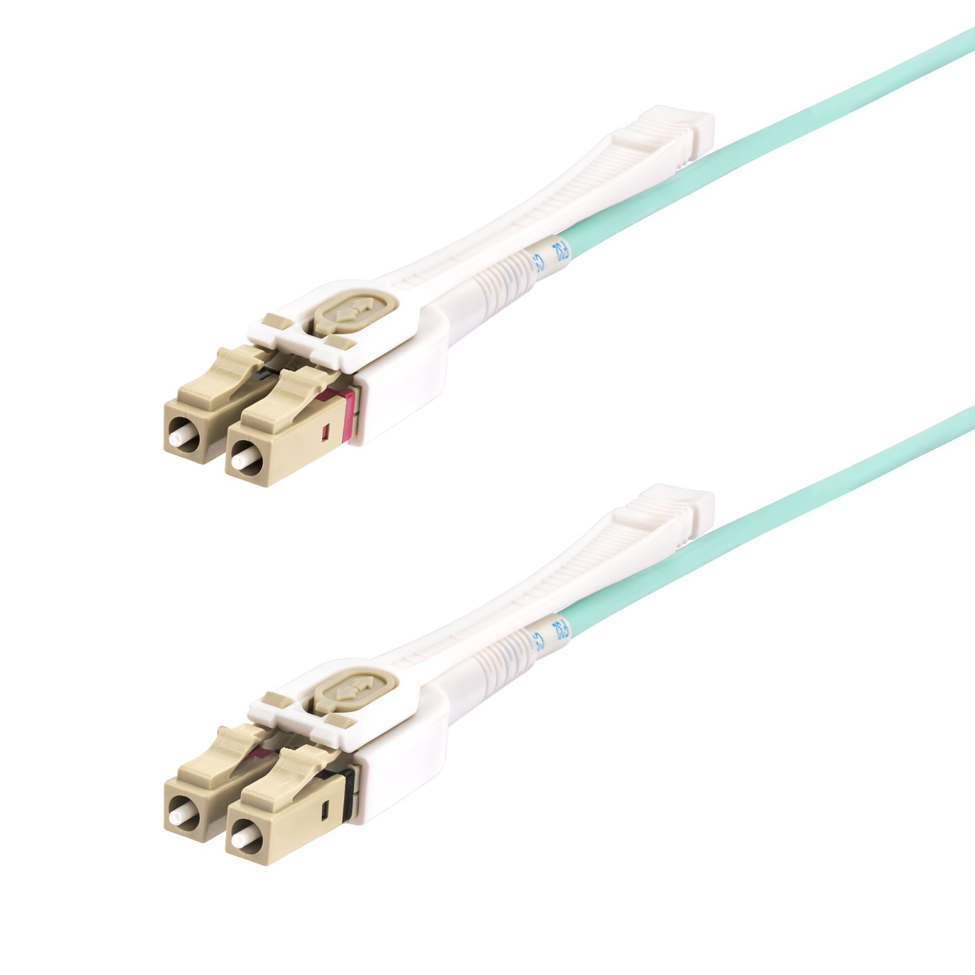 StarTech.com LC to LC Duplex Multi Mode OM4 Fibre Optic Cable, Light Blue, 10m