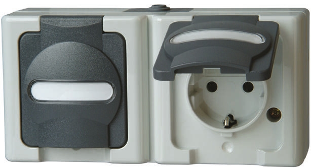 Kopp Grey Plug Socket, 16A