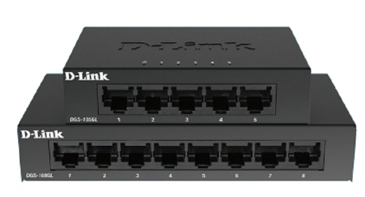 D-Link 5-Port Gigabit Unmanaged Desktop Switch DGS-105, Unmanaged 5 Port Gigabit Switch, UK