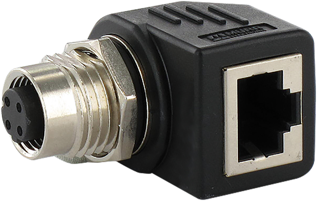 Murrelektronik Limited Right Angle 4 Pole M12 Socket to 1 Pole RJ45 Socket Adapter