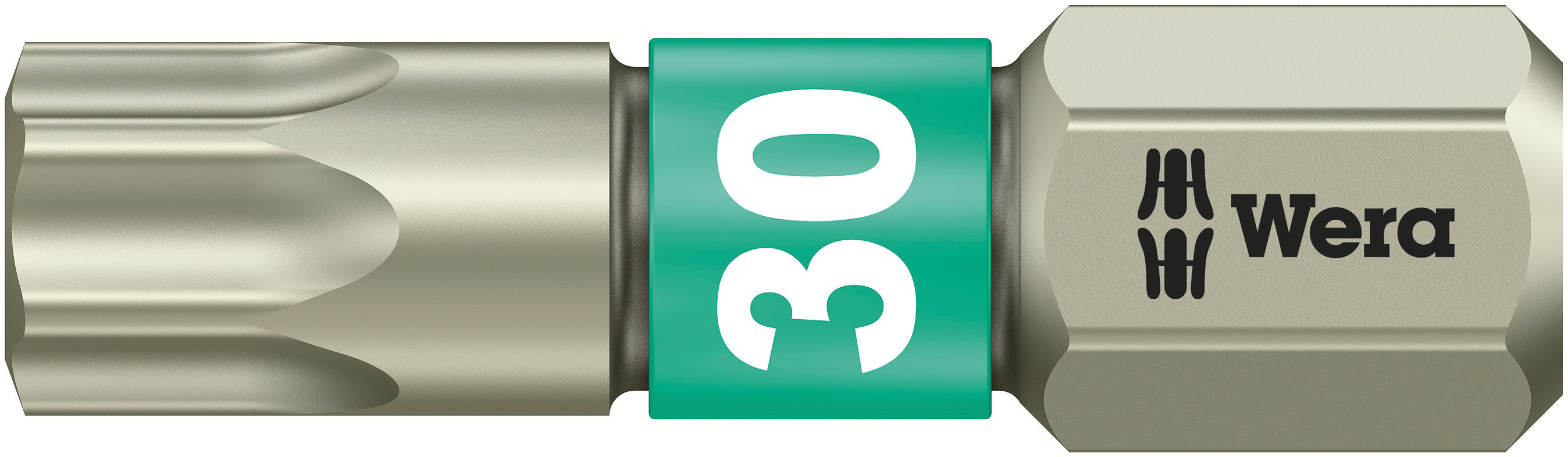 Wera Torx Screwdriver Bit, TX 30 Tip, 25 mm Overall