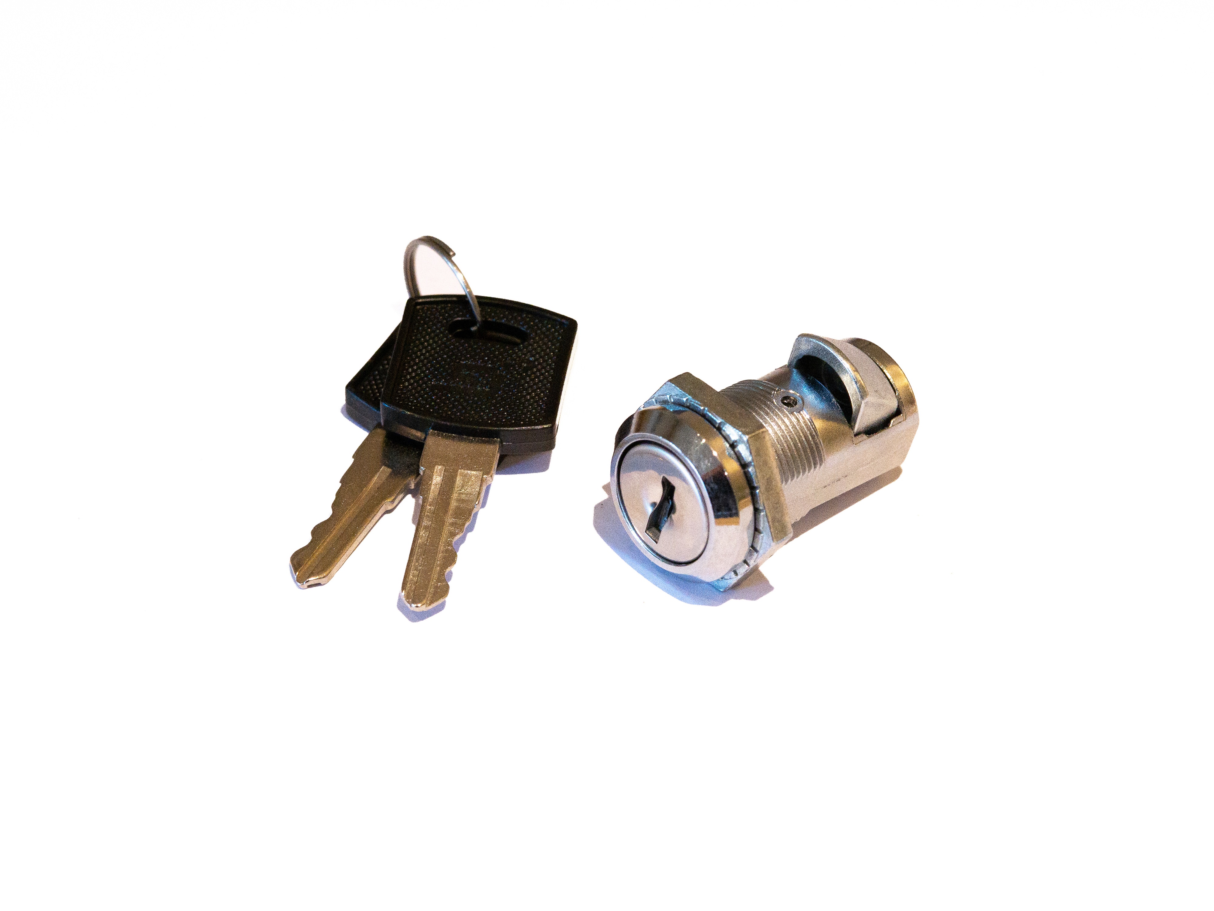 RS PRO Silver Stainless Steel Camlock, 20mm Panel-to-Tongue, 16.5 x 19.5mm Cutout, Key Unlock