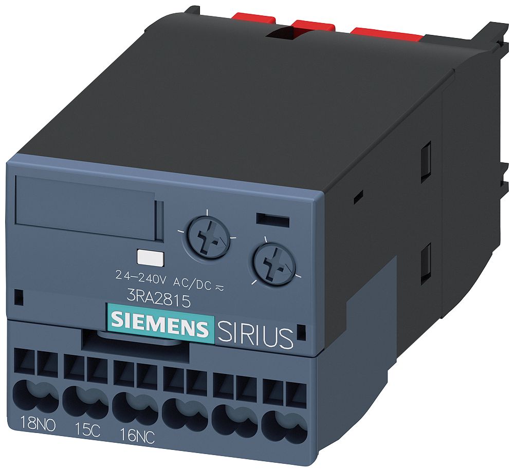 Siemens Auxiliary Switch Block, 1 Contact, 1CO, Clip-On Mounting, SIRIUS 3RA2