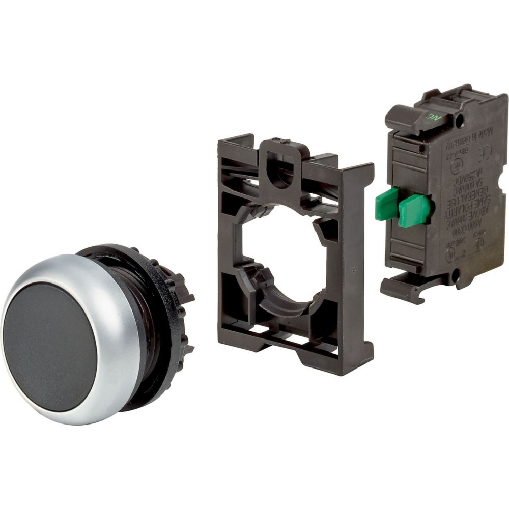 Eaton RMQ Titan Series Push Button, Spring Return, 50mm Cutout, Black LED, IP67