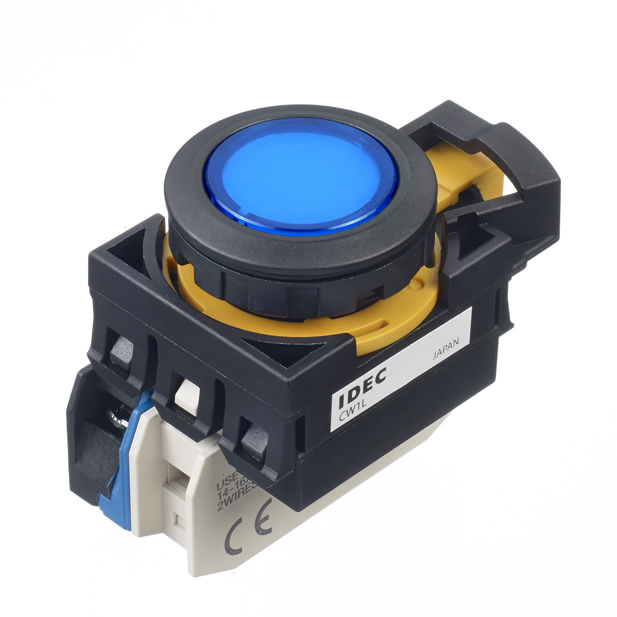 Idec CW Series Illuminated Push Button, Panel Mount, 22mm Cutout, SPST, IP65