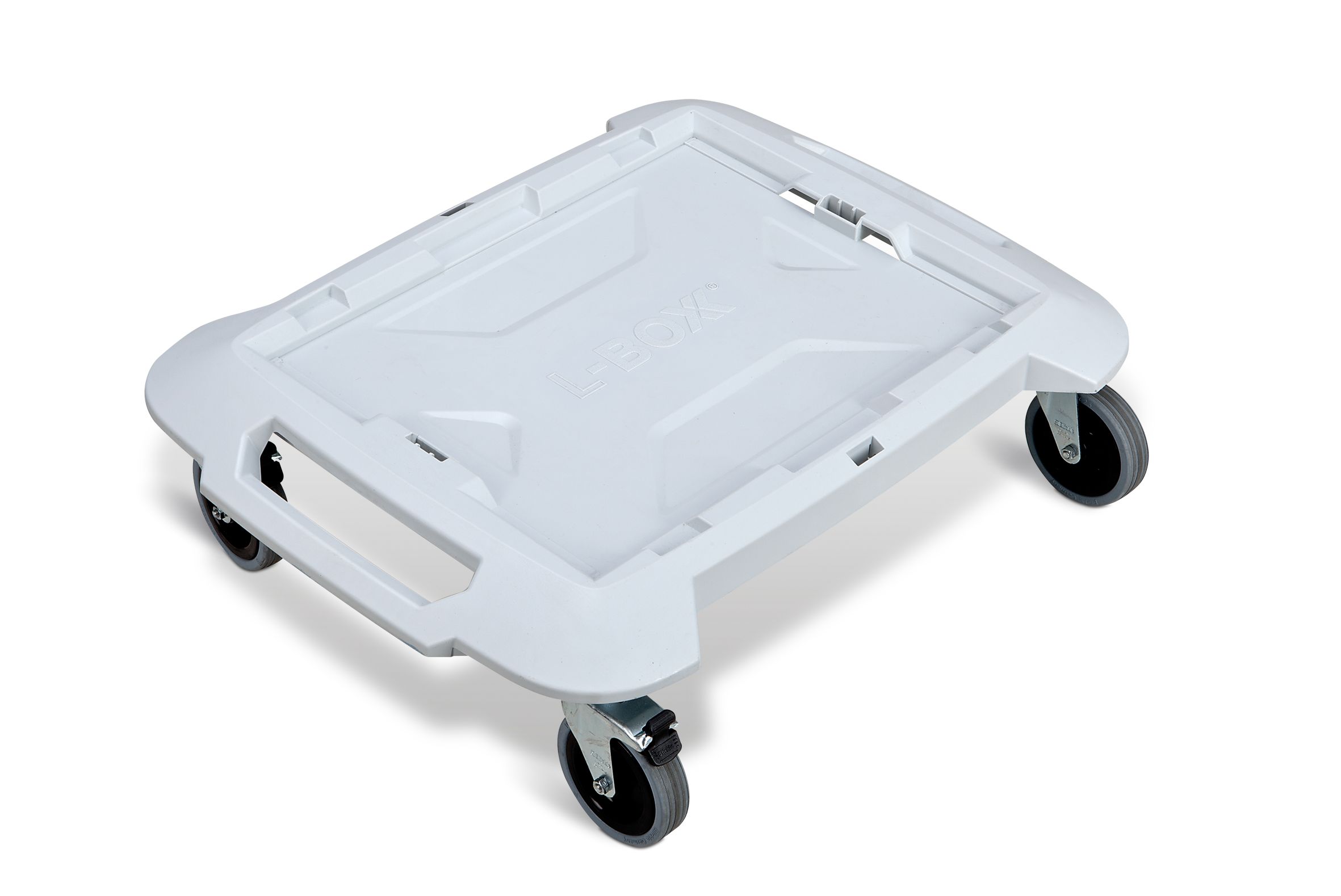 BS SYSTEMS Flatbed ABS Platform Trolley, 646 x 492 x 184mm, 100kg Load