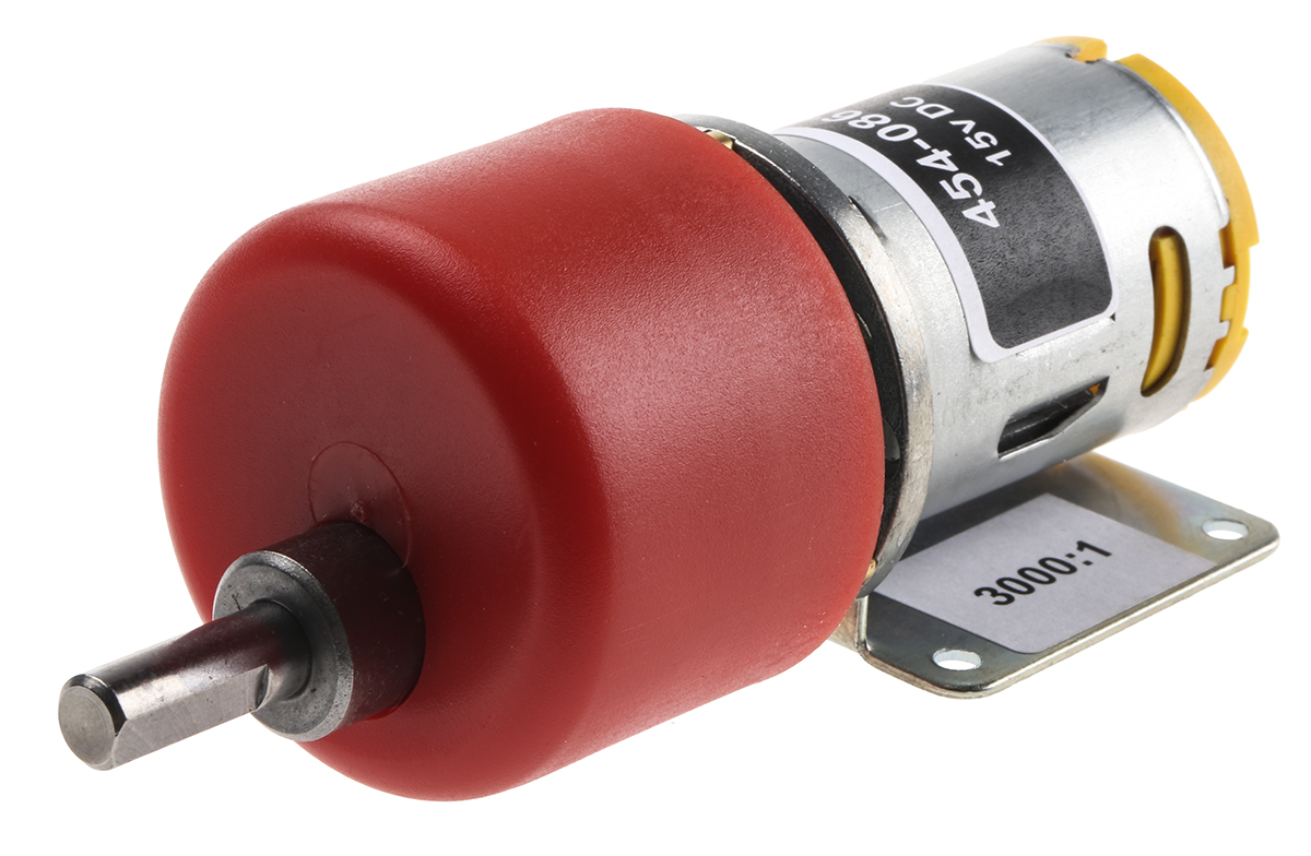 RS PRO Brushed Geared DC Geared Motor, 7.92 W, 12 V dc, 59 Ncm, 3 rpm, 6mm Shaft Diameter