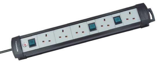 brennenstuhl 3m 5 Socket Type G - British Extension Lead, 230 V, IP20