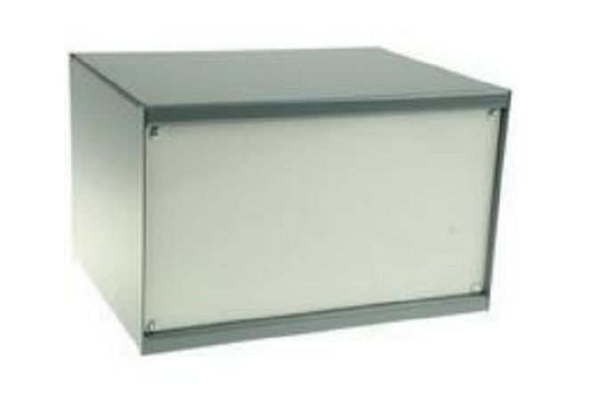 RS PRO Grey Cold Rolled Steel Instrument Case, 254 x 197 x 159mm