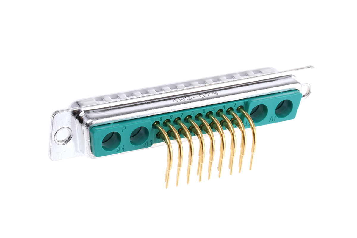 FCT from Molex FM 4 (Power), 17 (Signal) Way Right Angle Through Hole D-sub Connector Plug
