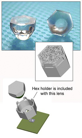 Polymer Optics 185/180 LED Optic & Holder Kit, 12 ° Diffused Beam