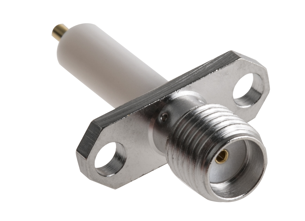 Radiall, Jack Flange Mount SMA Connector, 50Ω, Solder Termination, Straight Body