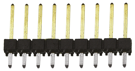 Samtec TSW Series Straight Through Hole Pin Header, 9 Contact(s), 2.54 mm Pitch, 1 Row, Unshrouded