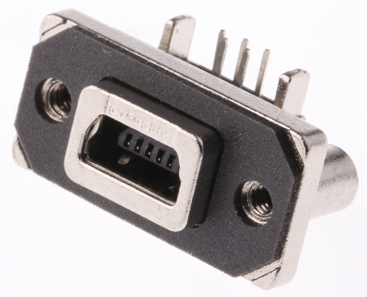 Amphenol Communications Solutions Right Angle, Through Hole, Socket Type B 2.0 USB Connector