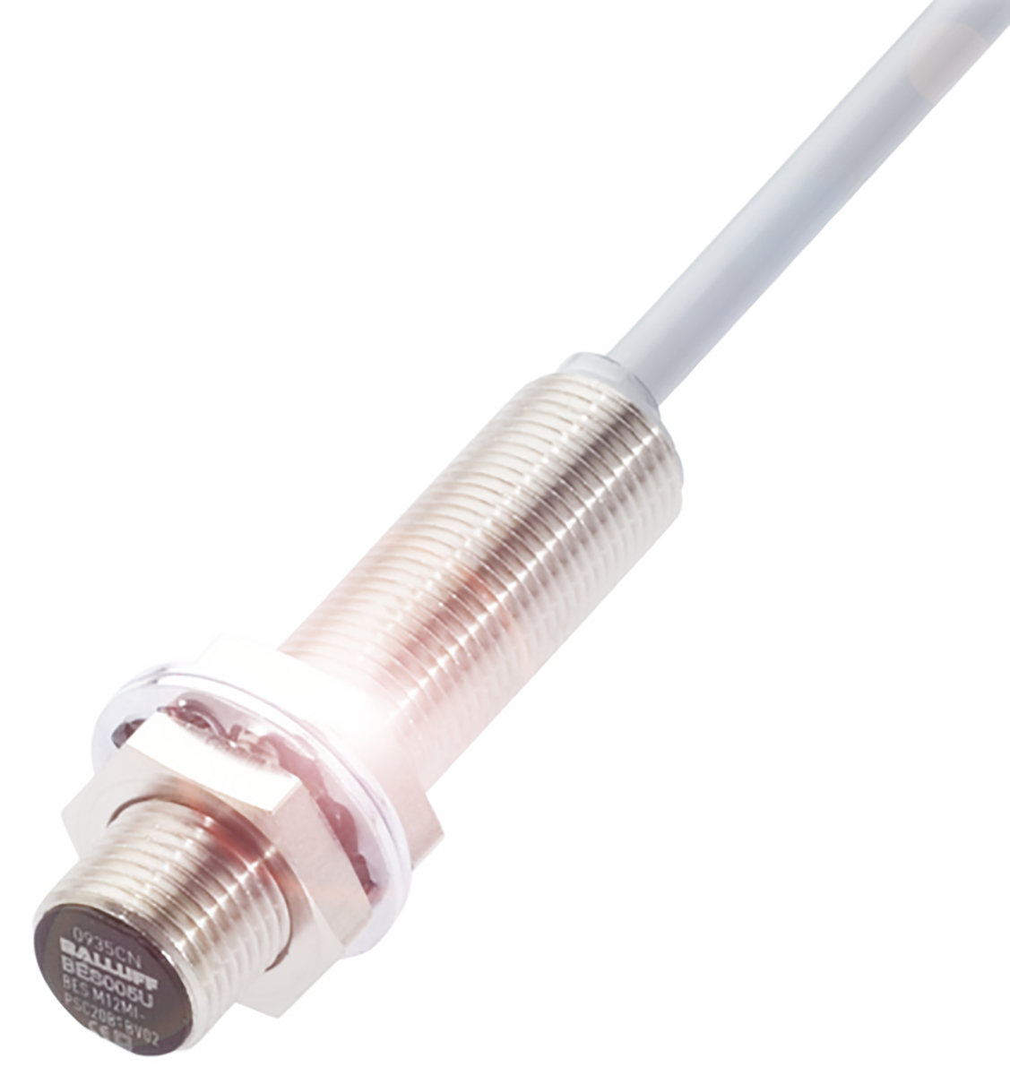 BALLUFF Inductive Threaded Barrel Proximity Sensor, M12, 4 mm Detection, PNP NO, 12 → 30 V dc
