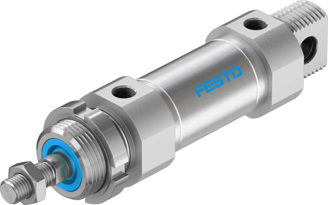 Festo 25 mm Pneumatic Piston Rod Cylinder - 195980 DSNU Series, Double Acting Acting