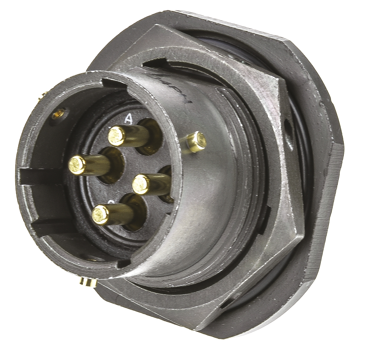 Amphenol Limited, 62GB 4 Way Panel Mount MIL Spec Circular Connector Receptacle, Pin Contacts,Shell Size 14, Bayonet